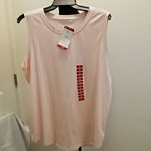 Elegant Light Pink Sleeveless Tank Top